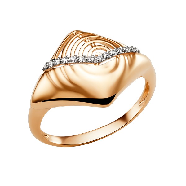 Кольцо, золото, фианит, 012721-1102